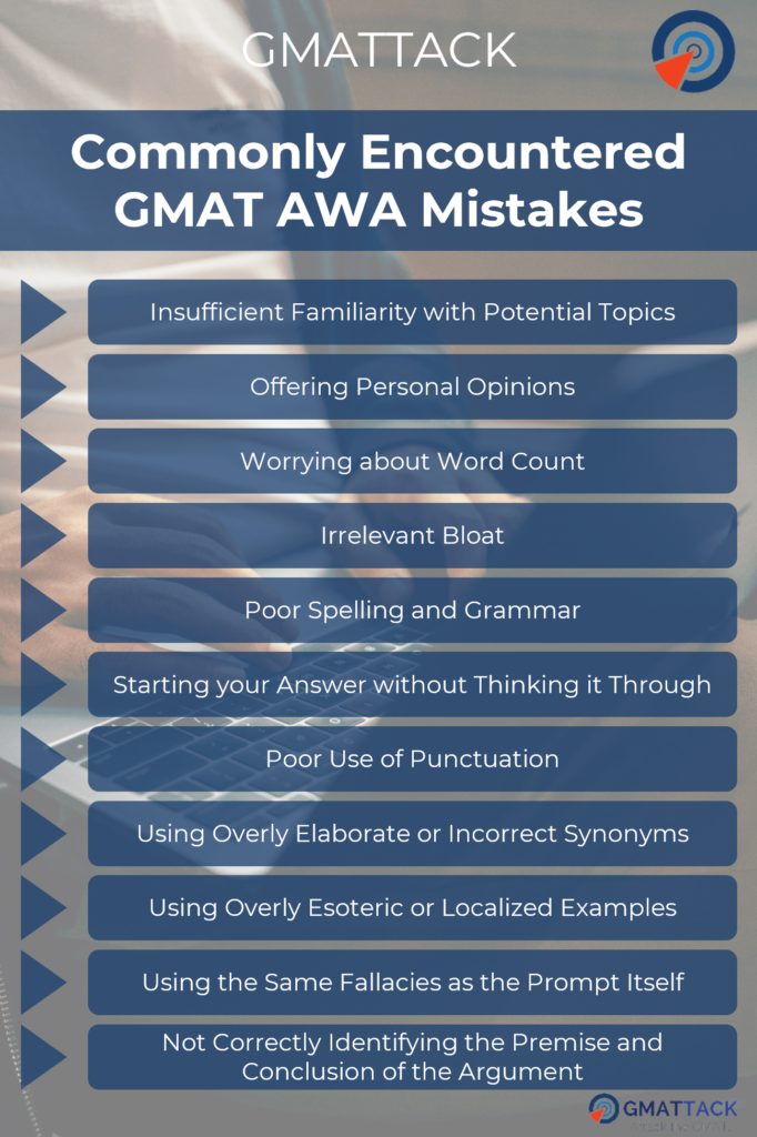 Commonly Encountered GMAT AWA Mistakes