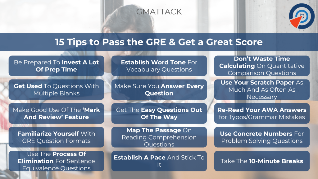 15 Tips to Pass the GRE and Get a Great Score